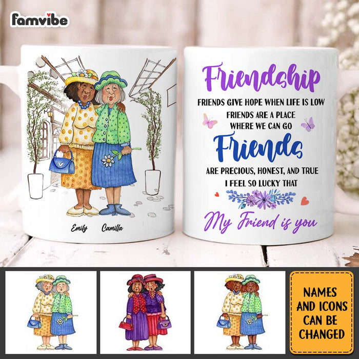 Personalized Friends Gift I Feel So Lucky That  My Friend Is You Mug 31216 1