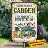 Personalized Garden Protected By Dog Metal Sign JN302 95O53 1