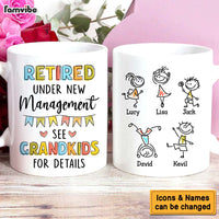 Personalized Retired Under New Management See Grandkids For Details Mug 30704 thumb 1