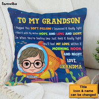 Personalized Gift For Grandson To My Grandson Submarine Ocean Theme Pillow 30858 thumb 1