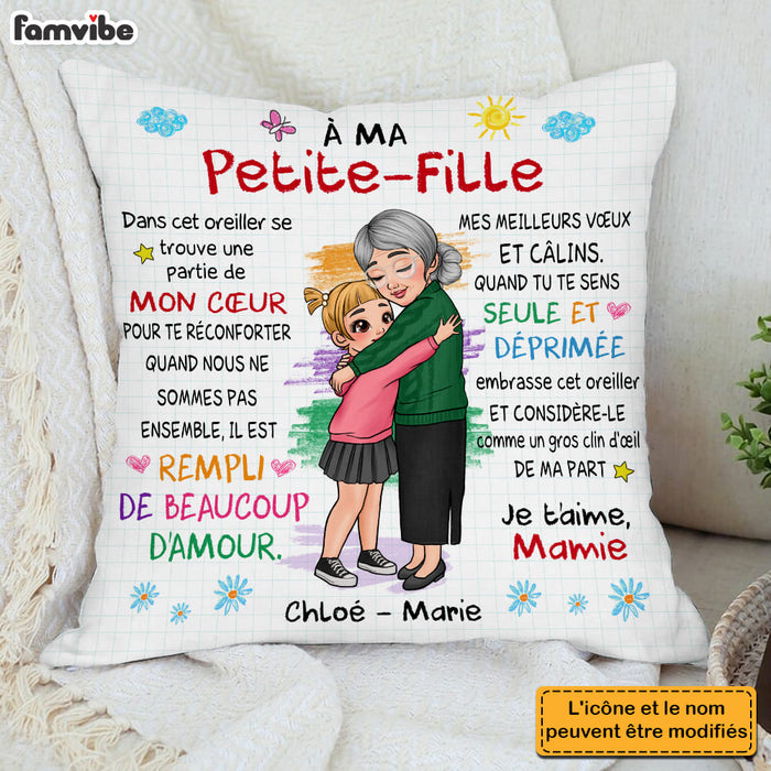 Personalized Gift For Granddaughter French Hug This Pillow 30906 1