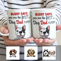 Personalized Best Dog Mom Dad Ever Mug DB41 95O34 thumb 1