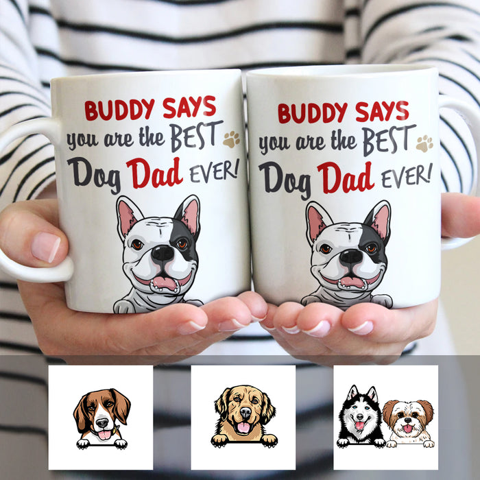 Personalized Best Dog Mom Dad Ever Mug DB41 95O34 1