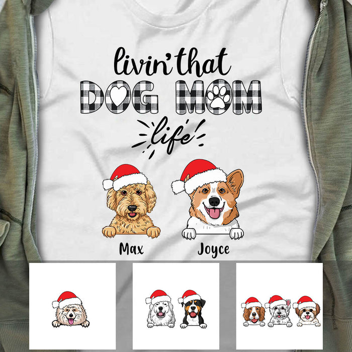 Personalized Living That Dog Mom T Shirt NB24 99O60 1