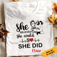 Personalized Gym Women White T Shirt JN304 85O47 thumb 1