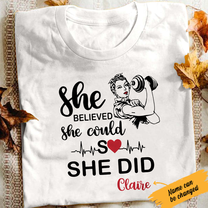 Personalized Gym Women White T Shirt JN304 85O47 1