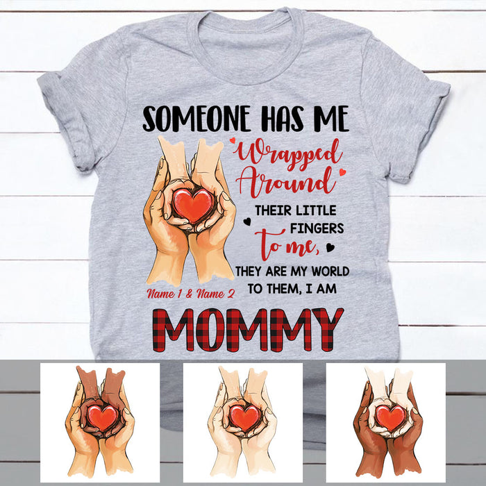 Personalized Mom Grandma Hand T Shirt MR121 30O60 1