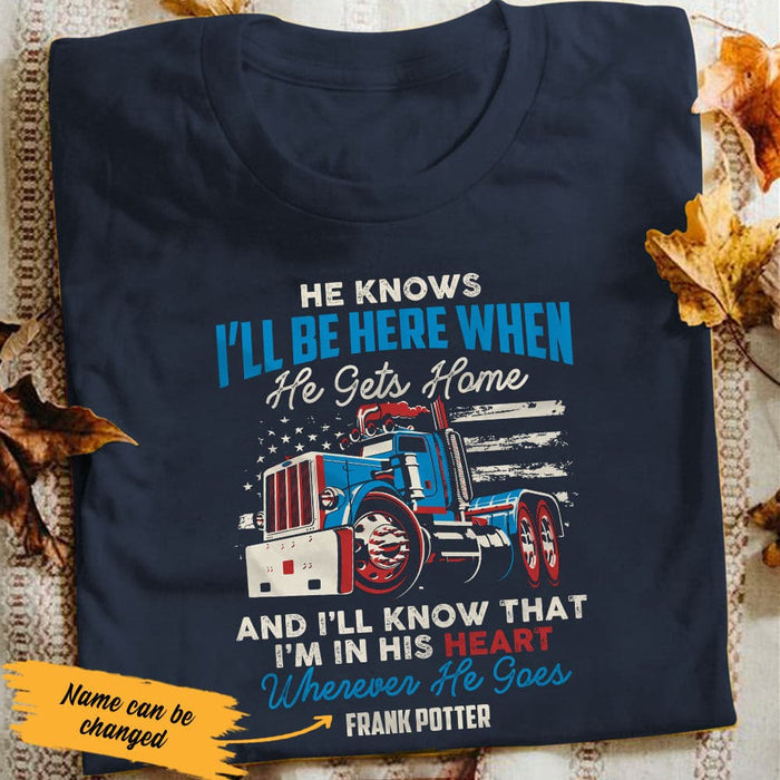 Personalized  Trucker Wife T Shirt JN191 95O53 1