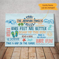 Personalized Pool Rules Family Canvas JN151 81O34 thumb 1