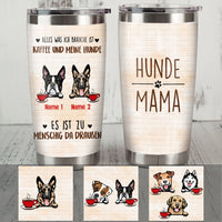 Personalized German Hund Kaffee Dog Mom Coffee Steel Tumbler AP1414 65O53 thumb 1