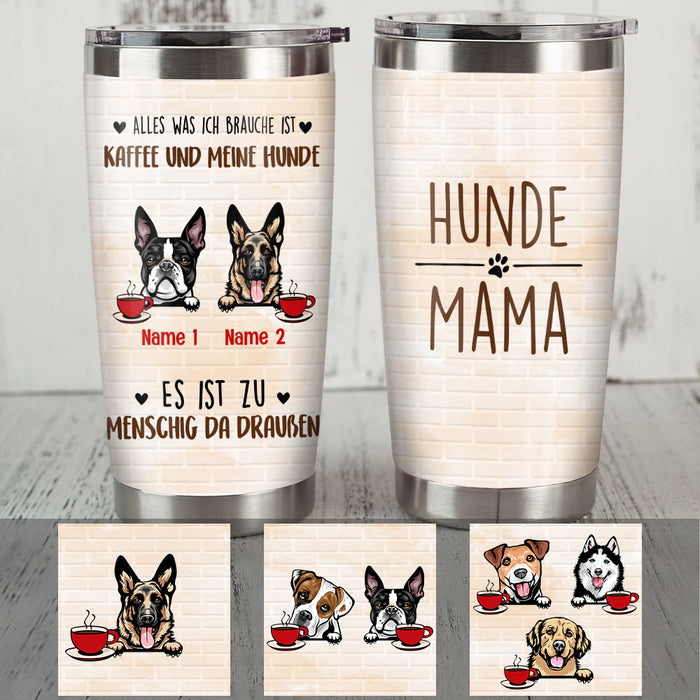 Personalized German Hund Kaffee Dog Mom Coffee Steel Tumbler AP1414 65O53 1