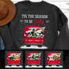 Personalize Dog Red Truck Christmas Sweatshirt NB242 95O36 1