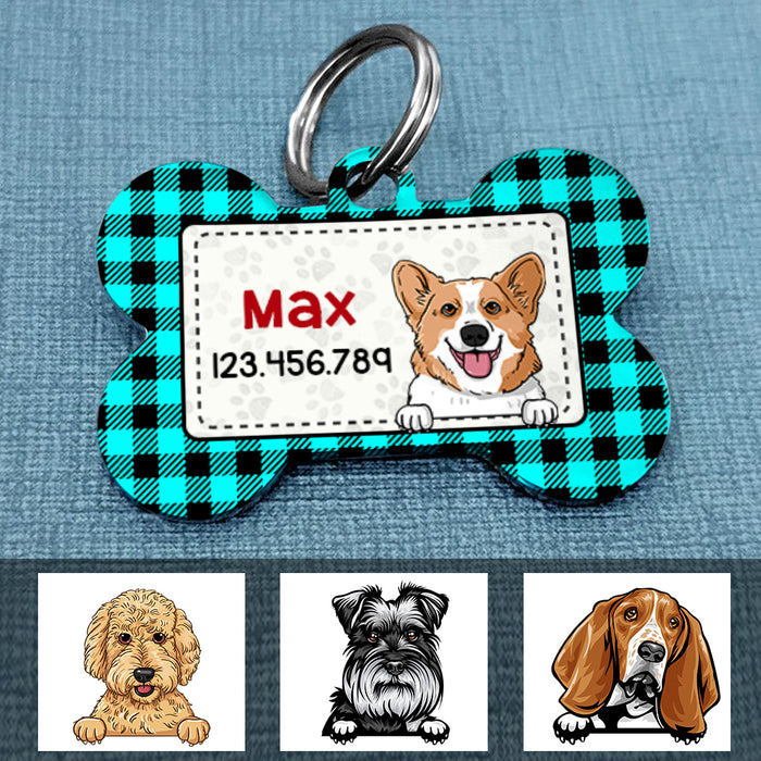 Personalized Dog ID Christmas Bone Pet Tag NB52 81O47 1