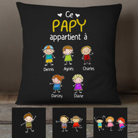 Personalized Papy Mamie French Grandma Grandpa Belongs Pillow MR234 81O34 thumb 1