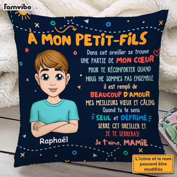 Personalized Gift For Grandson French Petit Fils Pillow 30420 1