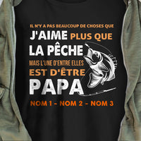 Personalized Dad Grandpa Fishing Père Grand-père La Pêche French T Shirt AP93 87O58 thumb 1
