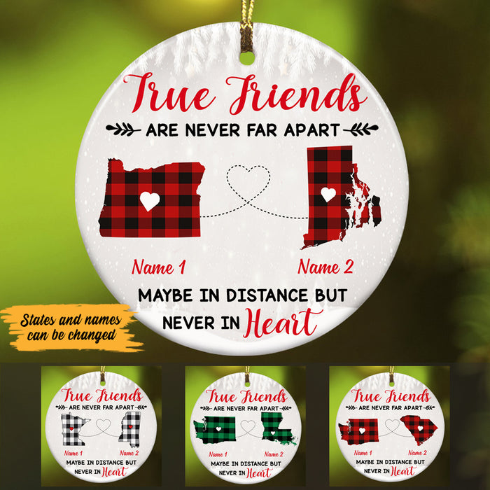 Personalized True Friends Long Distance  Ornament SB2426 30O47 1