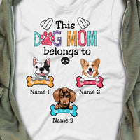 Personalized This Dog Mom Flower Pattern T Shirt MR111 30O34 thumb 1