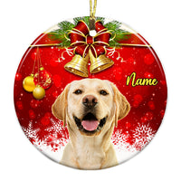 Personalized Dog Photo Christmas Circle Ornament NB133 87O53 thumb 1