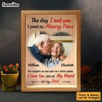 Personalized Couples Gift Upload Photo The Day I Met You Picture Frame Light Box 31298 thumb 1