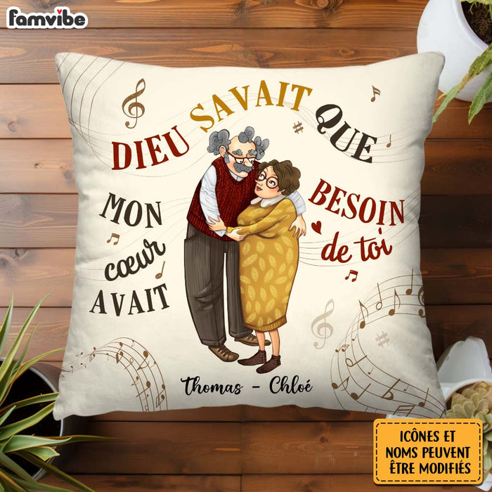 Personalized Couple Gift French Dieu Savait Que Mon Cœur Avait Besoin De Toi Pillow 30890 1