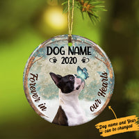 Personalized Forever In Our Hearts Boston Terrier Dog Memorial  Ornament OB271 73O36 thumb 1