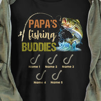 Personalized Dad Grandpa Fishing Buddies T Shirt AP202 30O58 thumb 1