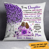 Personalized Mom Grandma Tree Hug Purple Pillow MR84 30O60 (Insert Included) thumb 1