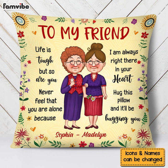 Personalized Gift For Friend Right There In Your Heart Pillow 30516 1
