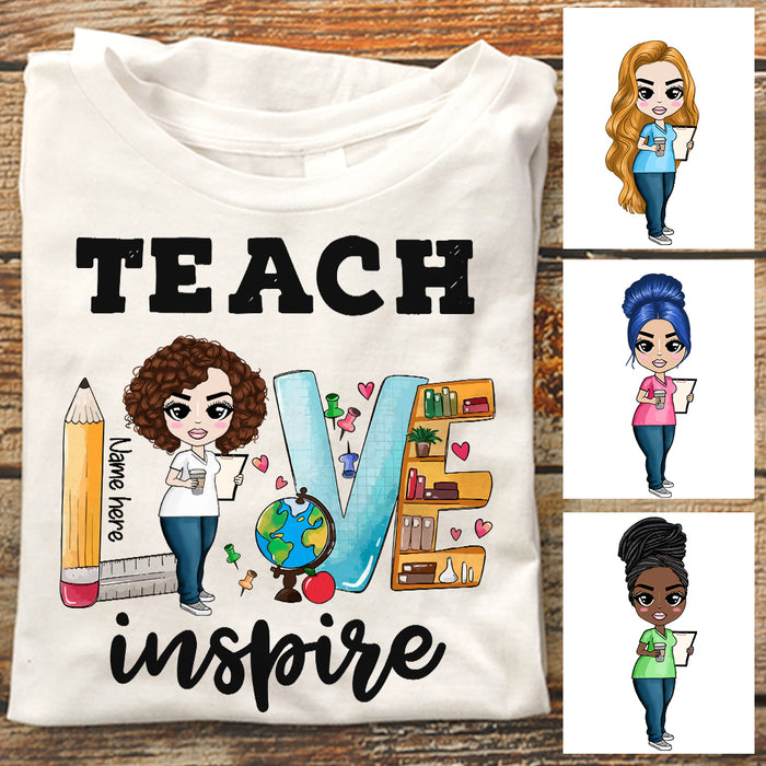 Personalized Teacher Love T Shirt JL61 30O47 1