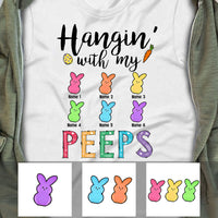 Personalized Hangin' With My Peeps Easter T Shirt FB242 67O53 thumb 1