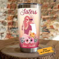 Personalized Girl Friends Connected By Heart Steel Tumbler AG51 95O58 thumb 1