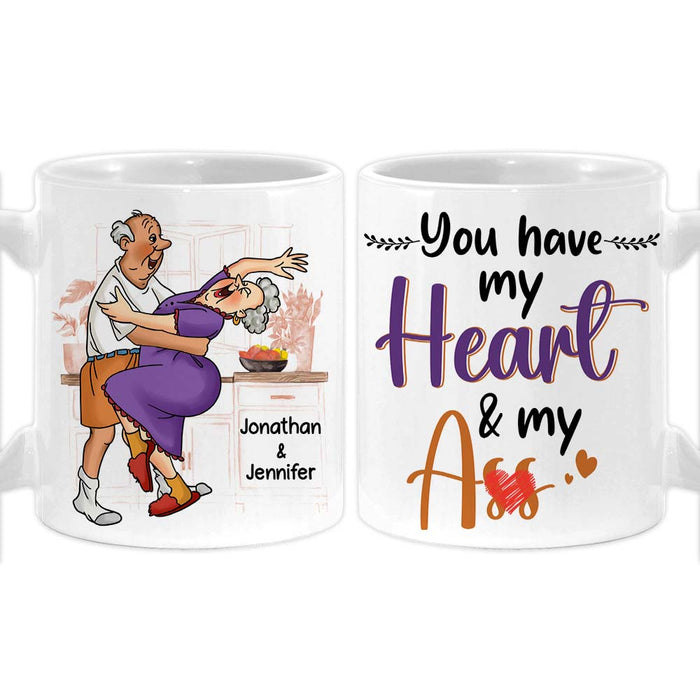 Personalized Couple You Have My Heart Mug 31076 1