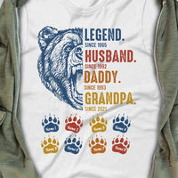 Personalized Dad Grandpa Bear T Shirt MY293 30O34 thumb 1