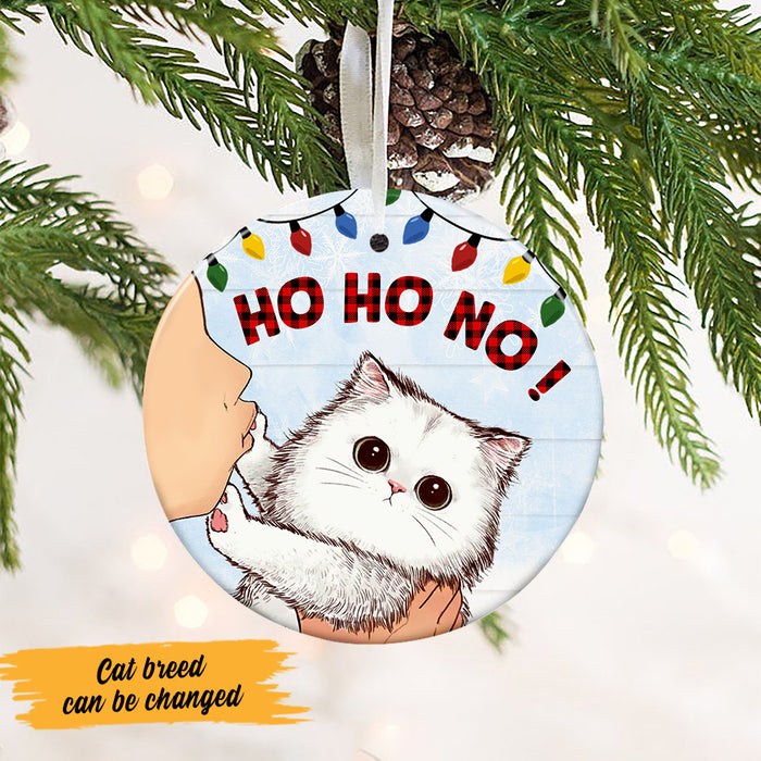 Personalized Cat Ho Ho No Christmas  Ornament OB263 85O47 1
