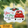 Personalized Love Couple Red Truck Christmas Benelux Ornament NB133 87O47 1