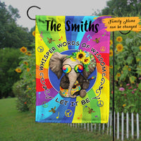Personalized Let It Be Hippie Flag JL112 73O47 thumb 1