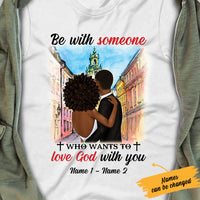 Personalized Love God BWA Couple Christian T Shirt SB171 65O58 thumb 1
