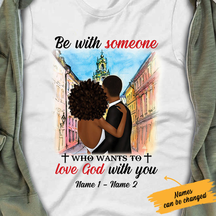 Personalized Love God BWA Couple Christian T Shirt SB171 65O58 1