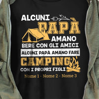 Personalized Dad Camping  Papà Nonno Italian T Shirt AP1411 30O58 thumb 1