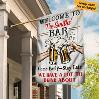 Personalized Backyard Bar Gardening Come Early Flag AG123 30O34 thumb 1