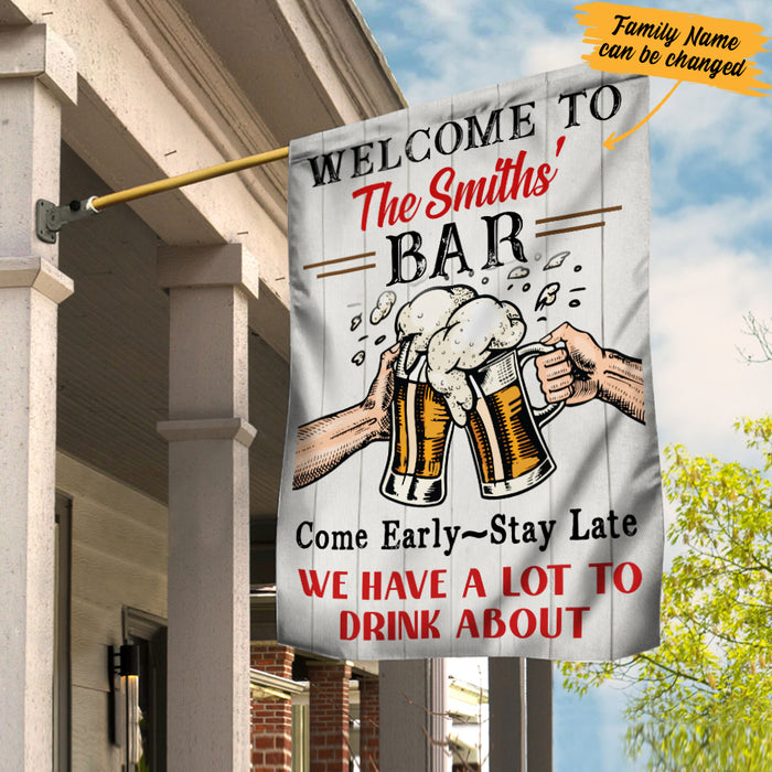 Personalized Backyard Bar Gardening Come Early Flag AG123 30O34 1