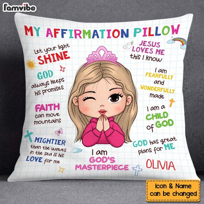 Personalized Gift For Granddaughter Christian Affirmation Pillow 30283 1