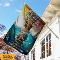 Personalized Jesus He Reached Down From On High Flag JL233 30O36 thumb 1