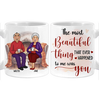 Personalized Couple The Most Beautiful Thing That Ever Happened To Me Was You Mug 31061 thumb 1