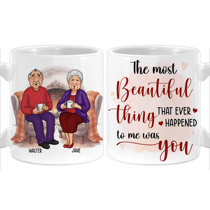 Personalized Couple The Most Beautiful Thing That Ever Happened To Me Was You Mug 31061 1