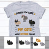 Personalized Cat Sitting On Me T Shirt OB151 81O36 1
