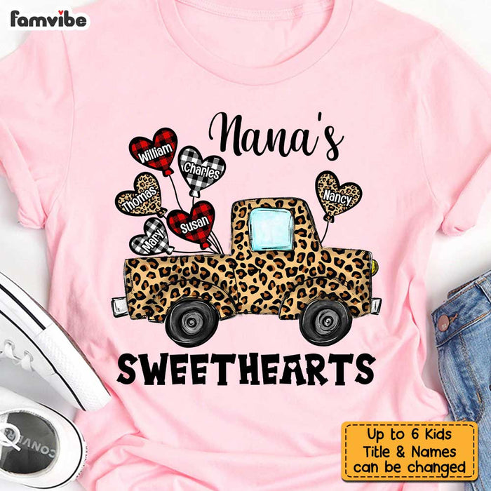 Personalized Grandma's Sweethearts Buffalo Plaid Truck Shirt - Hoodie - Sweatshirt OB254 30O34 1