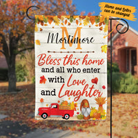 Personalized Bless This Home Thankful Fall Flag AG222 67O57 thumb 1