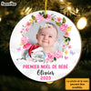 Personalized Gift For Grandkids Baby First French Circle Ornament 30132 1